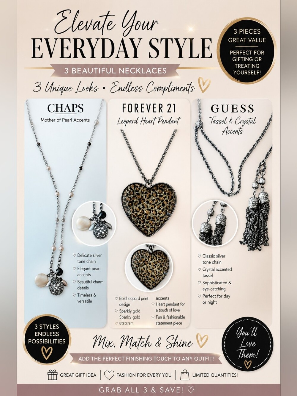 Pick 1 SILVER Necklace